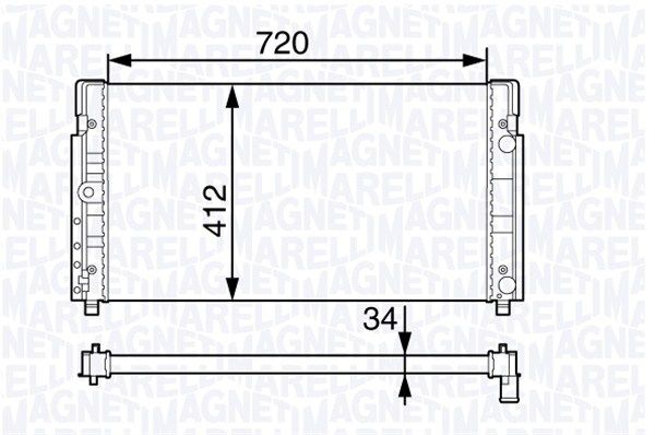 MAGNETI MARELLI radiatorius, variklio aušinimas 350213144200